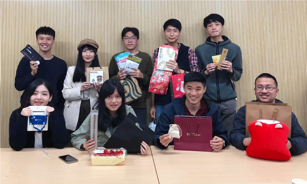 Dec. '21. The E3 Group after a Christmas Party + Gift Exchange Game.