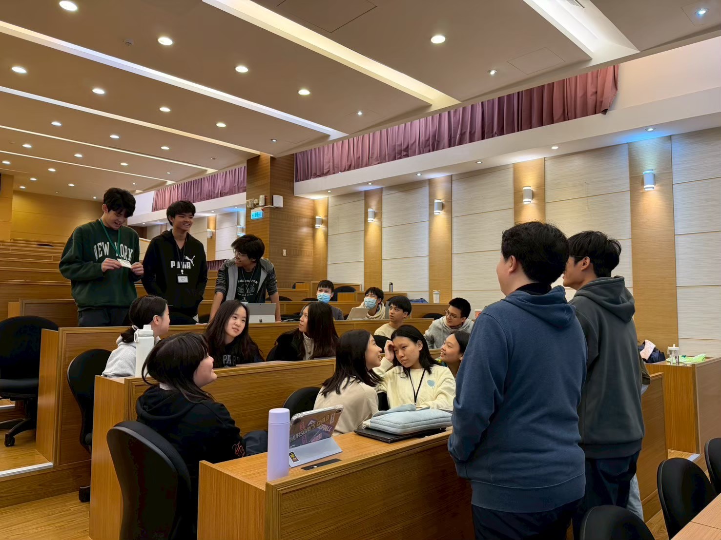 TAs and Students having discussions